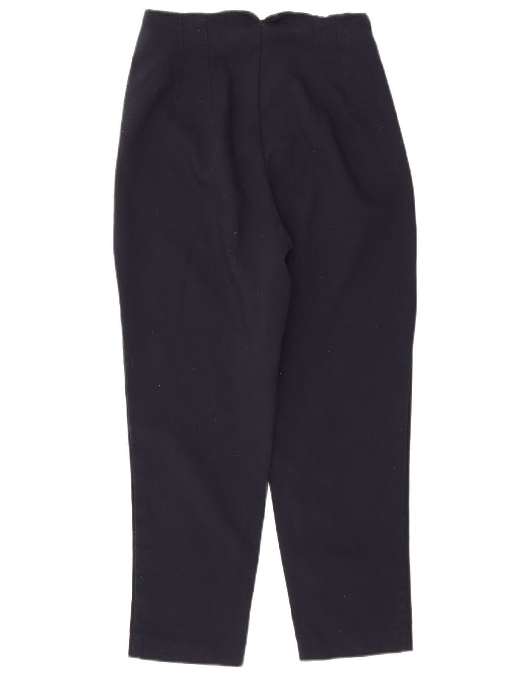 Zara Womens Tapered Cropped Trousers Medium W28 L25 Navy Blue Polyester