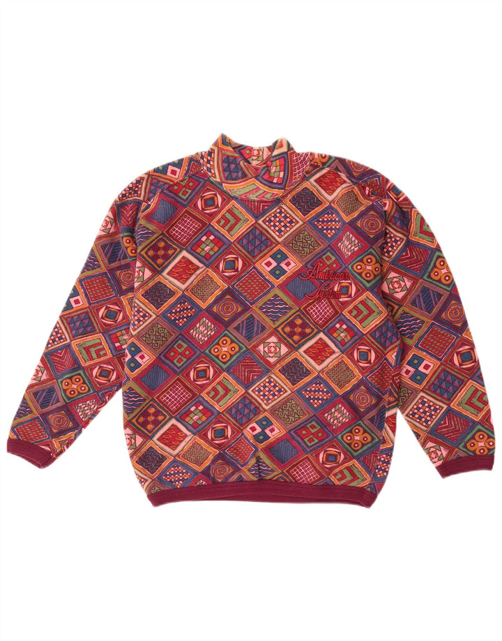 American System Dame Sweatshirt Jumper UK 6 XS Flerfarvet Patchwork