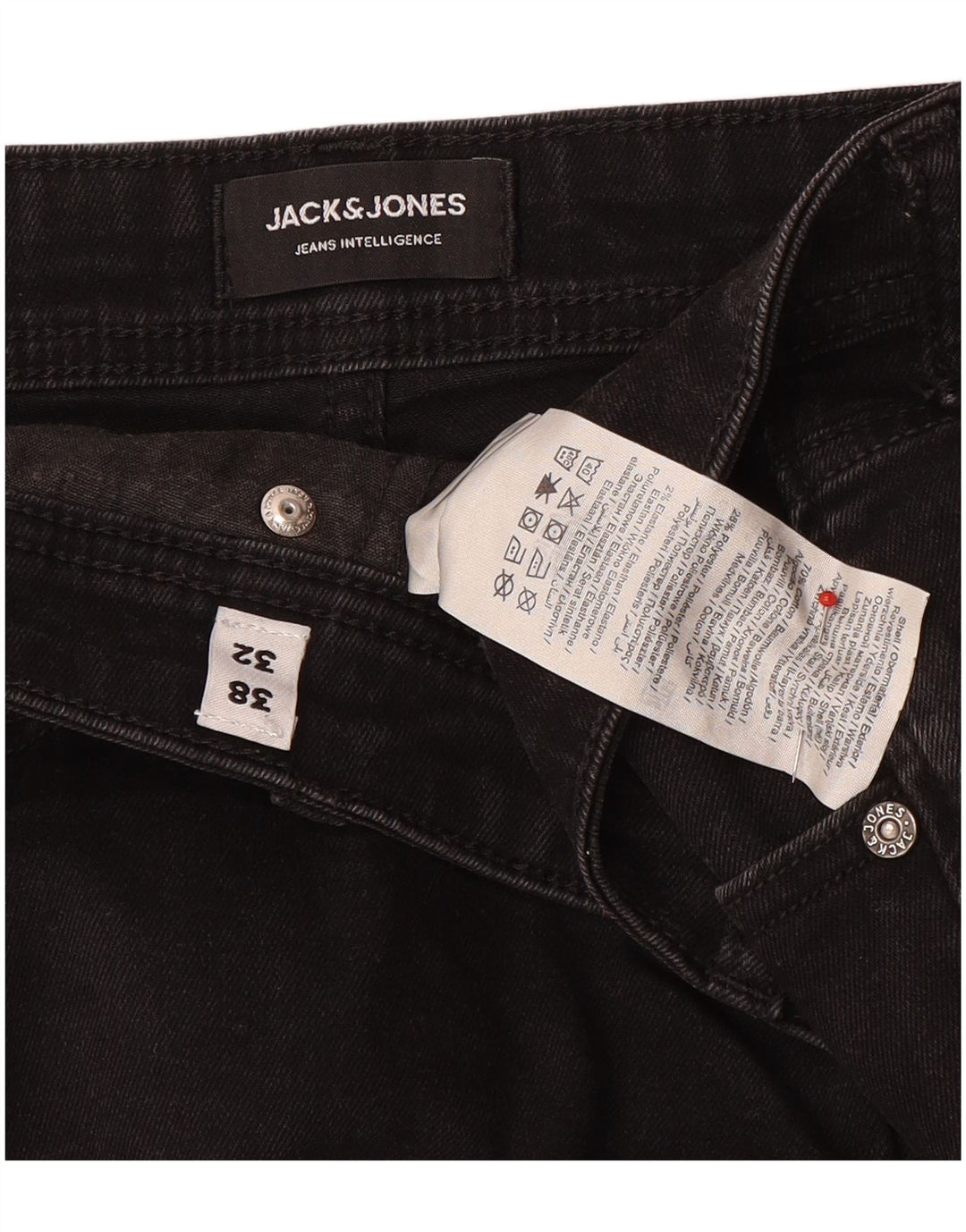 Jack & Jones Herre Slim Jeans W38 L32 Sort Bomuld