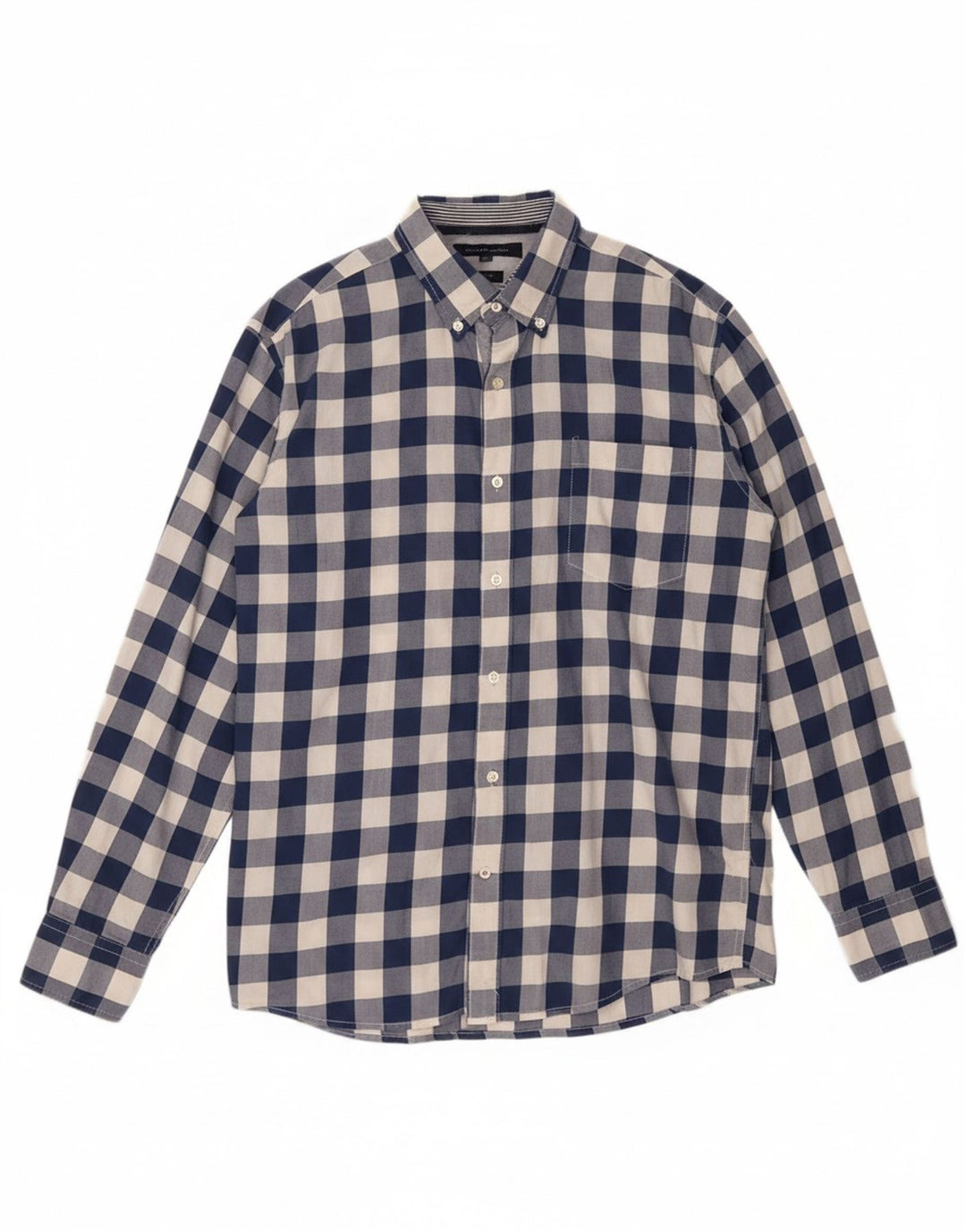 TOMMY HILFIGER Mens Vintage Fit Shirt Large Blue Check Cotton