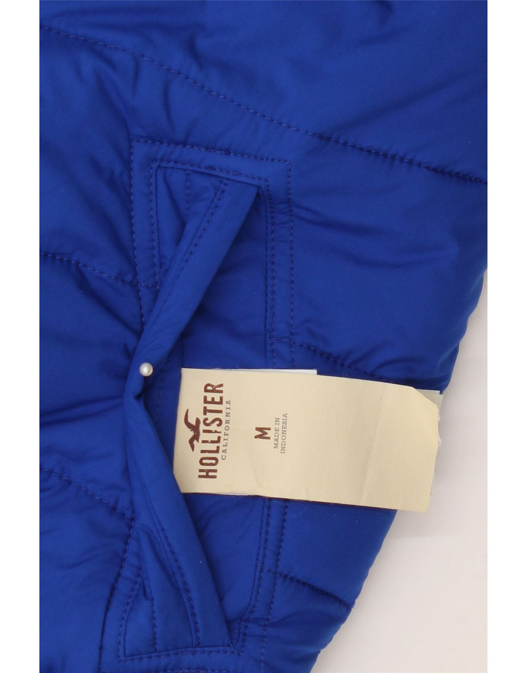 Hollister Herre Vendbar polstret Gilet UK 38 Medium Navy Blue Polyester