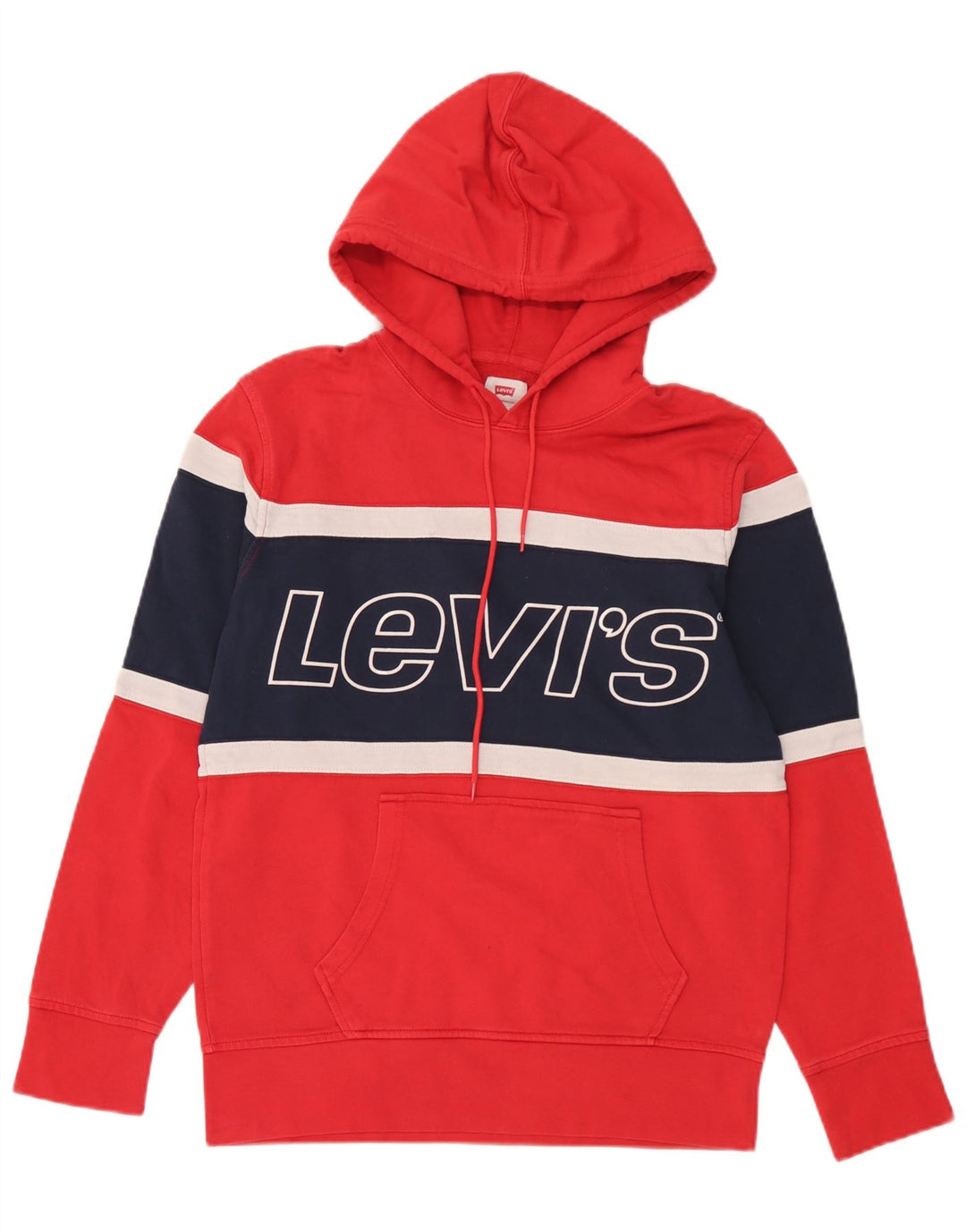 Levi's Grafisk hættetrøje til mænd, lille rød Colourblock Bomuld