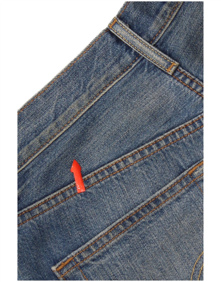 Levi's Womens 501 Distressed Denim Shorts W26 Små blå bomuld