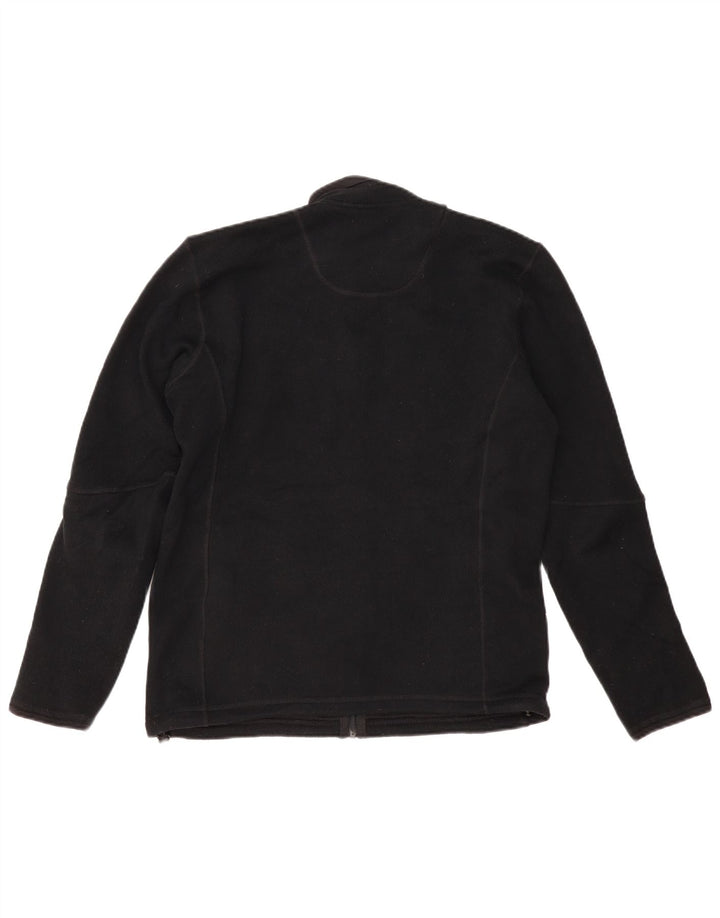 MARKS & SPENCER Oversized fleecejakke til kvinder UK 10 Lille sort polyester