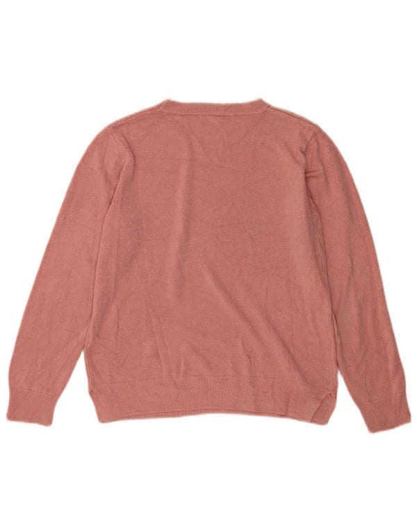 Marks & Spencer Dame sweater med rund hals DK 14 Medium Pink Akryl