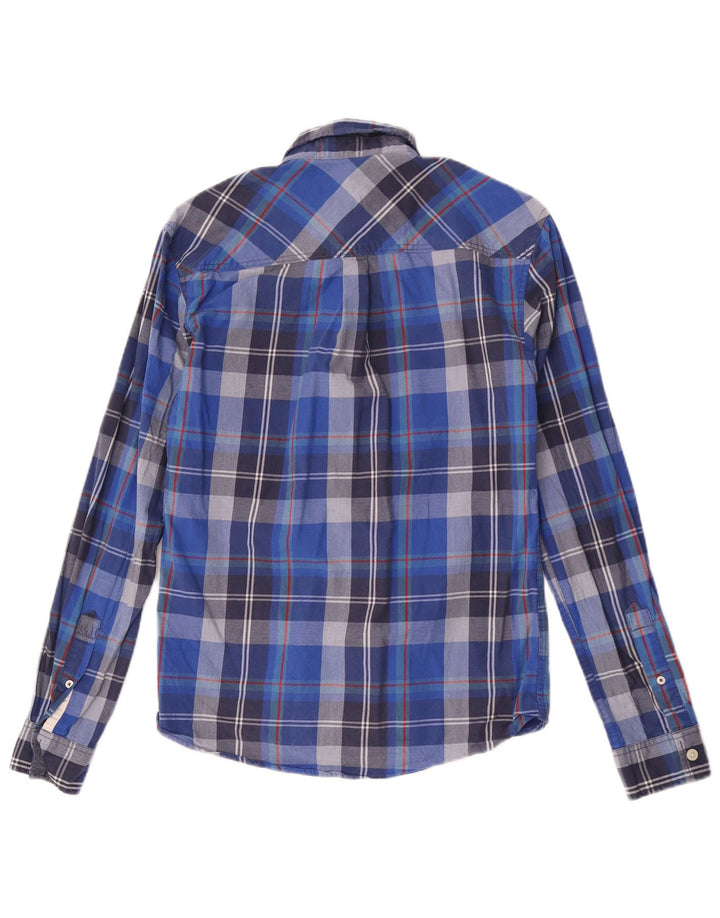 Jack & Jones drenge flannelskjorte 11-12 år blå ternet bomuld