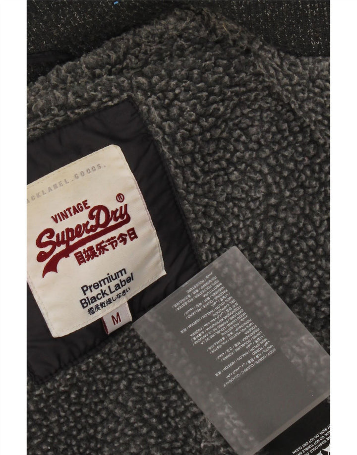 Superdry Polstret Gilet med hætte til mænd UK 38 Medium Grey Nylon