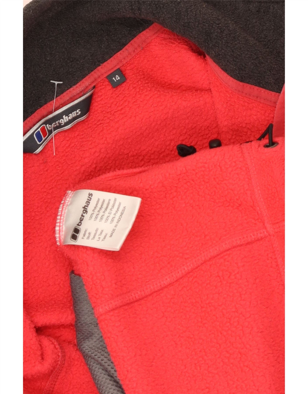 Berghaus Dame Fleecejakke UK 14 Stor Rød Polyester