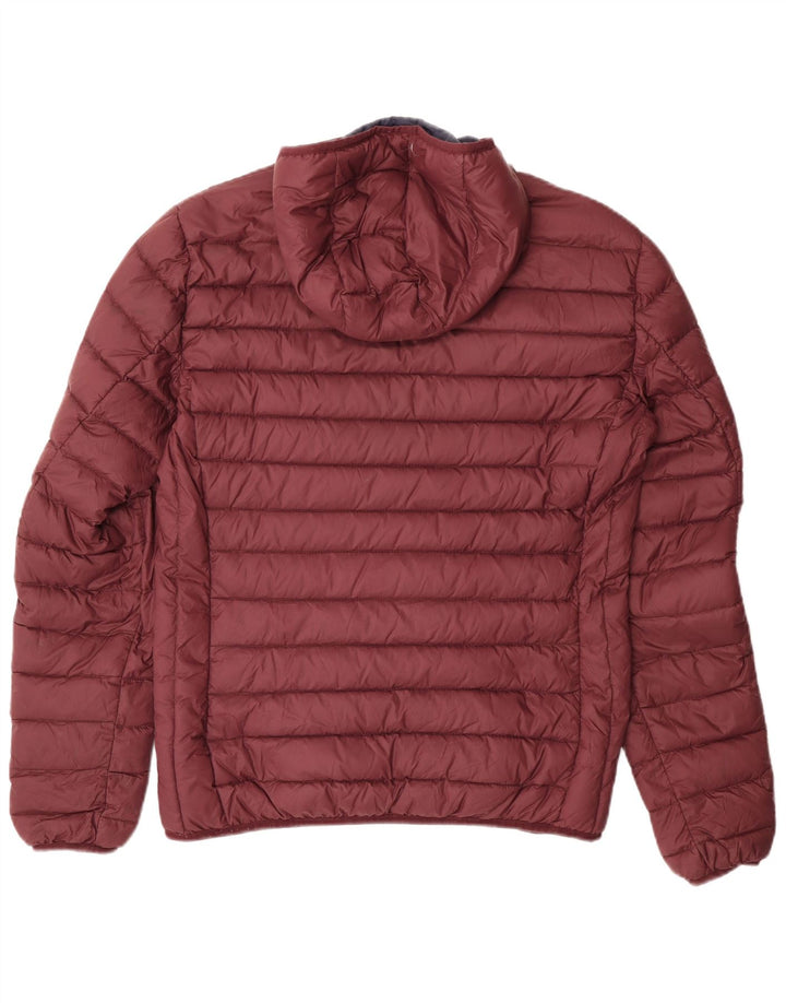 Schott Herre hættepolstret jakke UK 40 Large Burgundy Nylon
