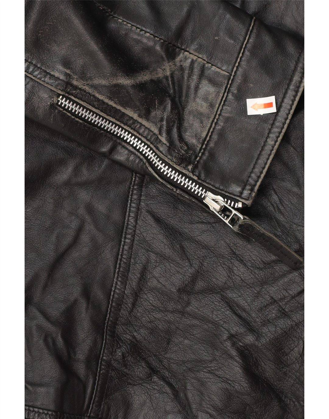 Isaco & Kawa Dame Biker Læderjakke IT 44 Medium Sort Læder