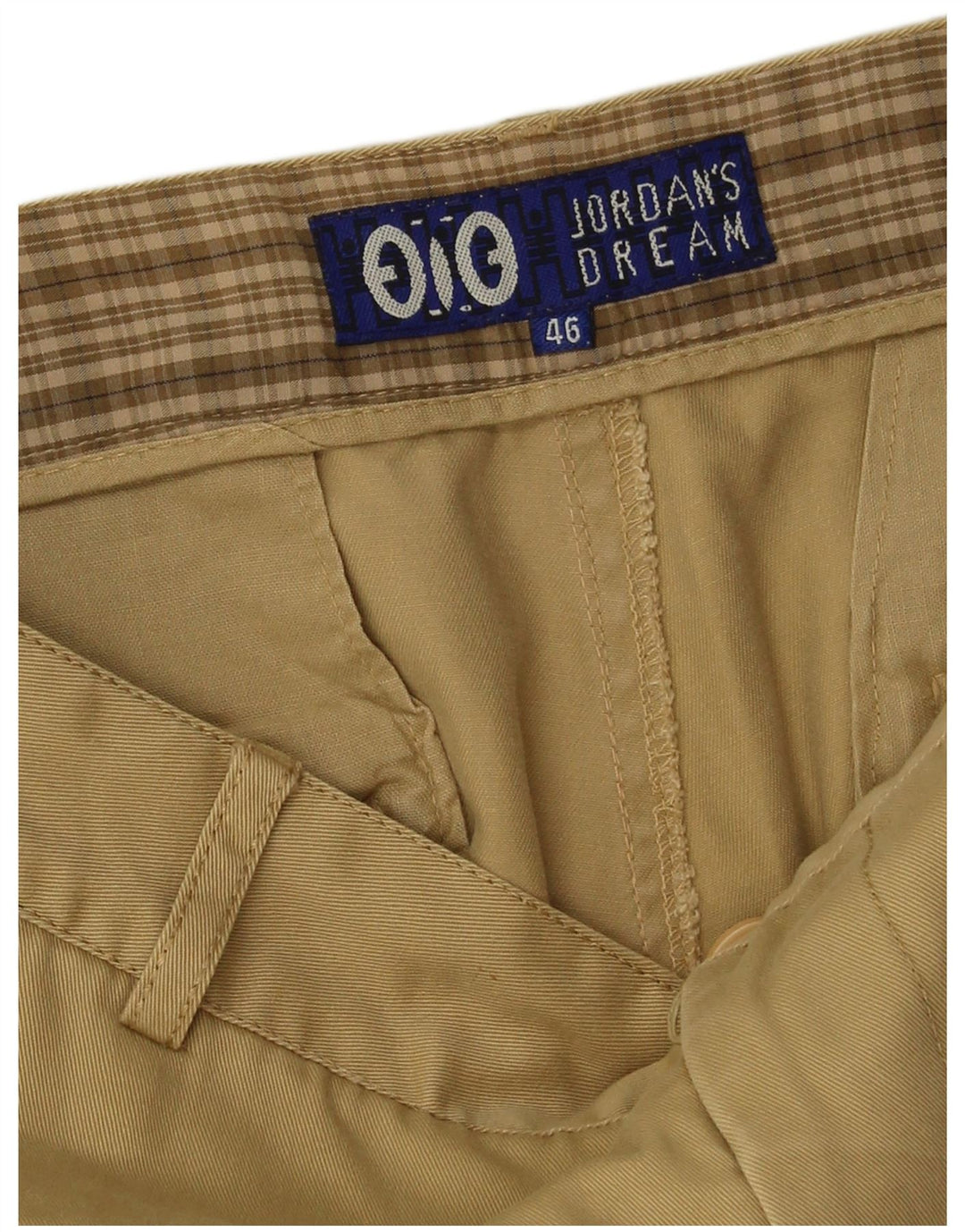 Vintage Herre Cargo Shorts IT 46 Small W30 Beige Bomuld