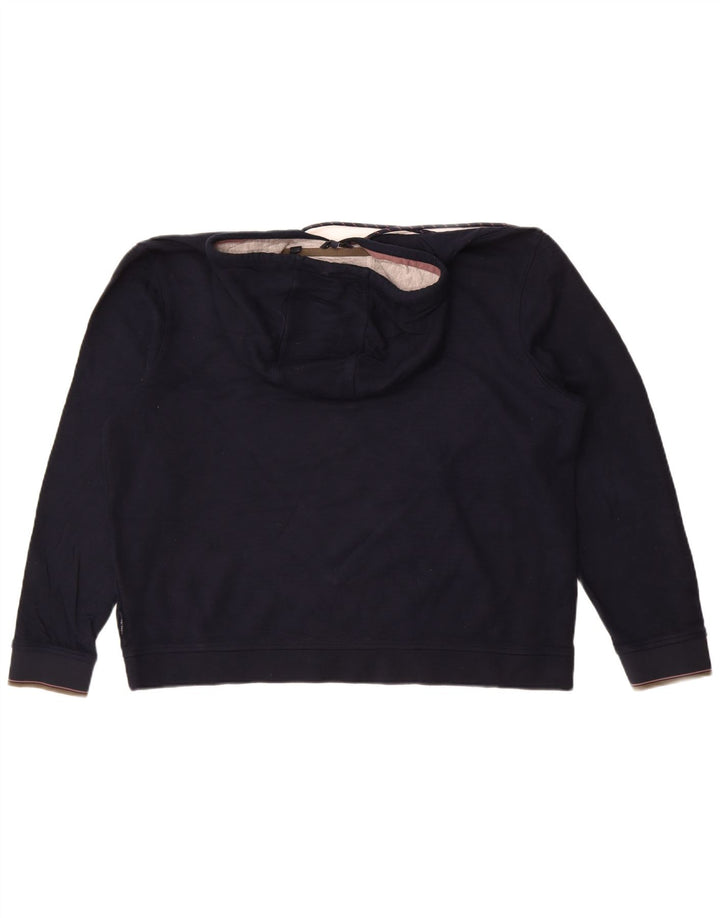 Ted Baker Herre hættetrøje trøje Størrelse 5 XL Navy Blue Viscose