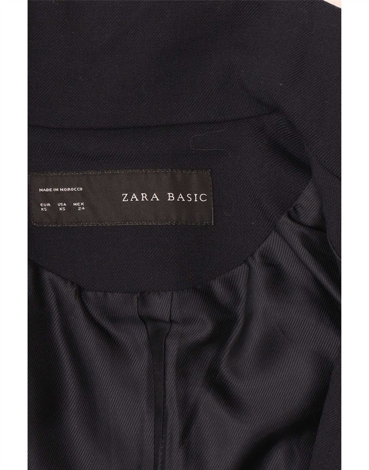 Zara Dame Overfrakke UK 6 XS Marineblå