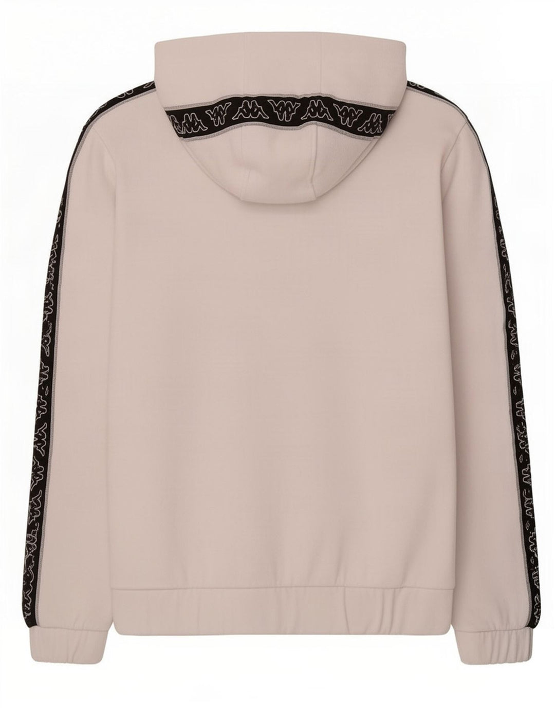 Kappa Herre grafisk fleecetrøje med hætte Medium White Colourblock Polyester