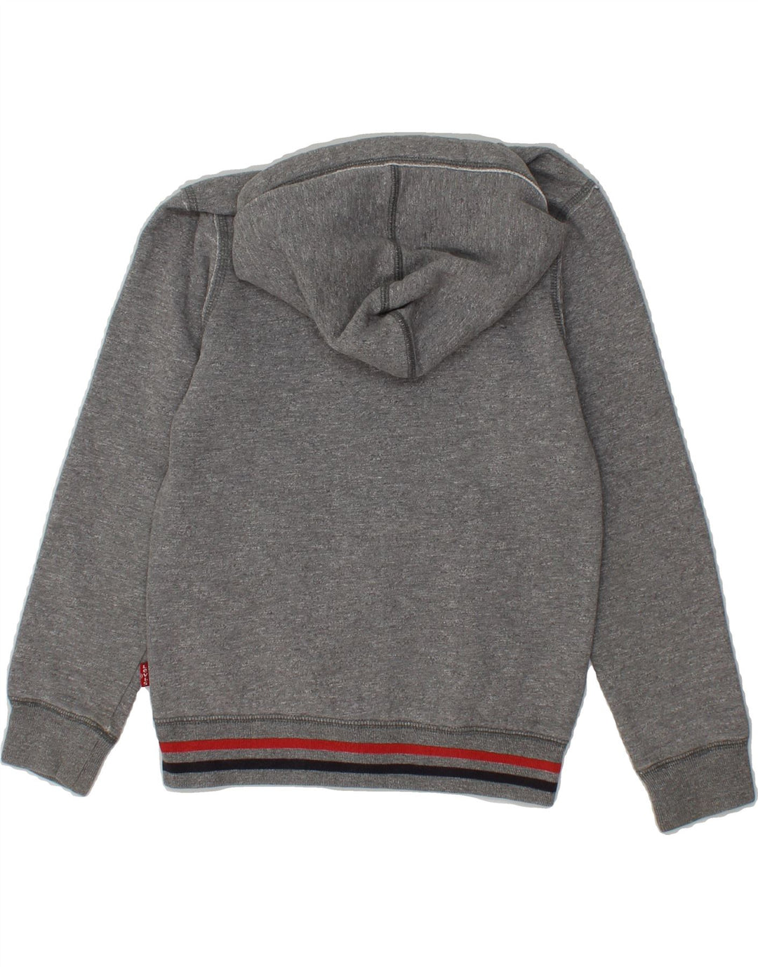 LEVI'S Boys Graphic Zip Hoodie Sweater 9-10 Years Grey Cotton Vintage Levi's and Second-Hand Levi's from Messina Hembry 