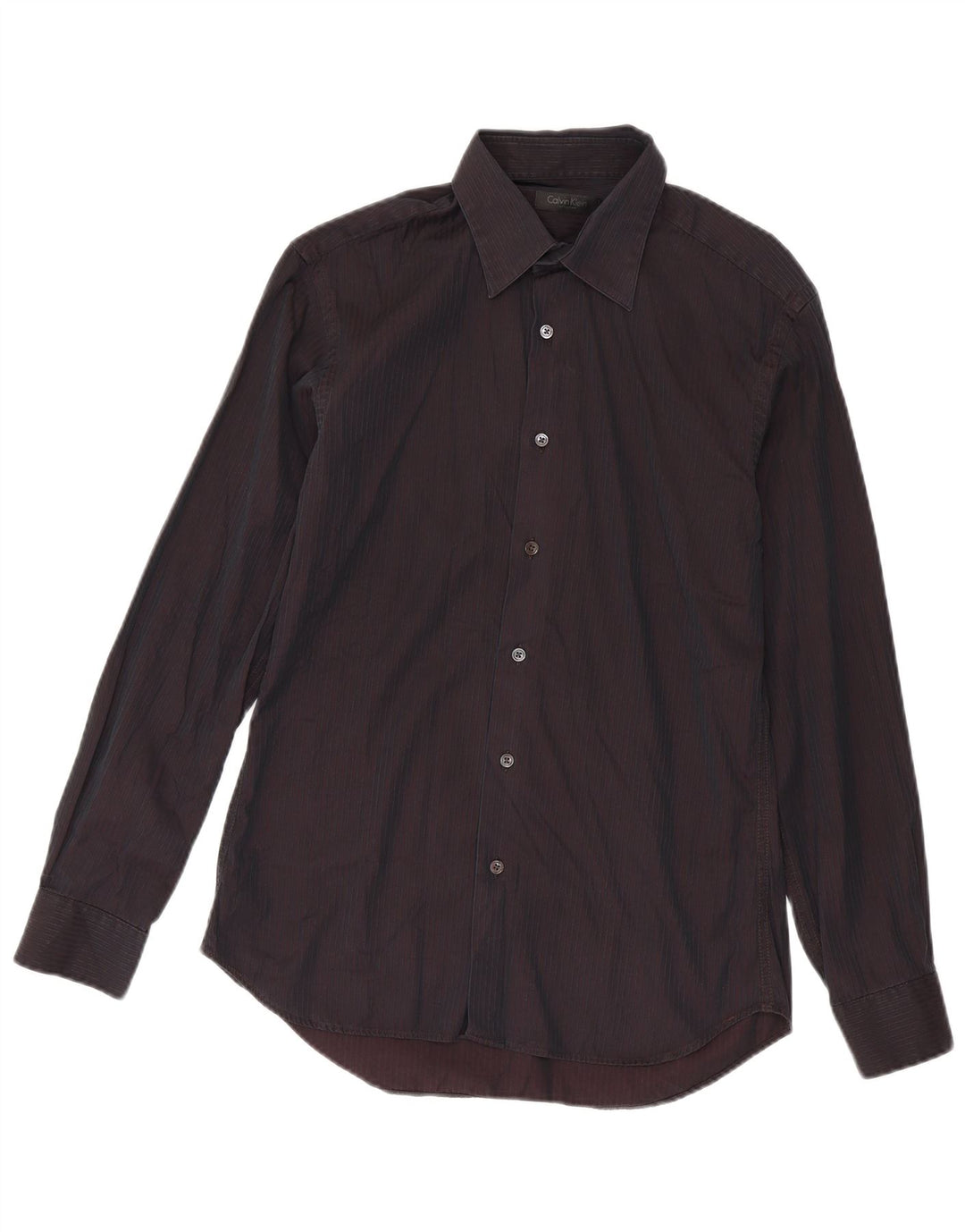 Calvin Klein herreskjorte str. 40 Medium Bourgogne nålestribe