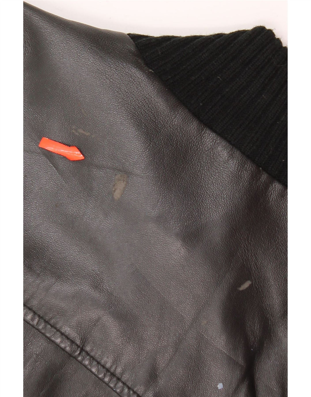 Conbipel Herre Bomber Læderjakke IT 48 Medium Sort Læder