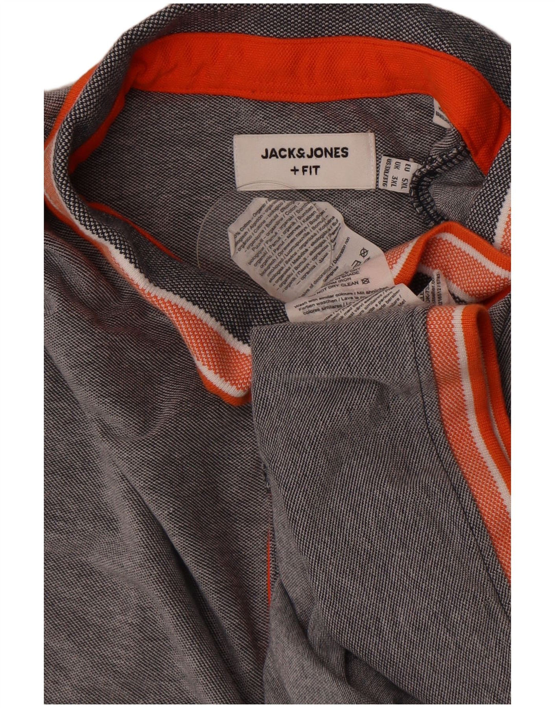 Jack & Jones herre poloskjorte 3XL gråstribet bomuld