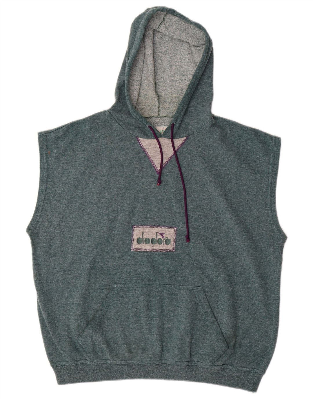 DIADORA Hættetrøje uden ærmer til mænd Stor blå bomuld