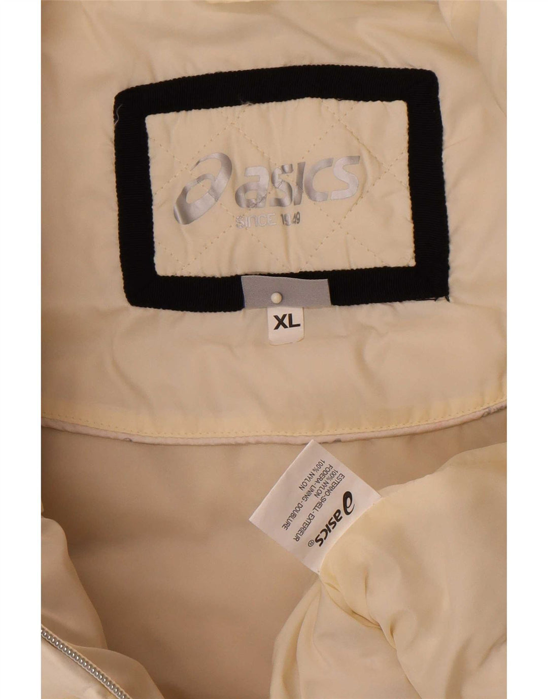 Asics Womens Polstret Gilet UK 18 XL Off White Nylon