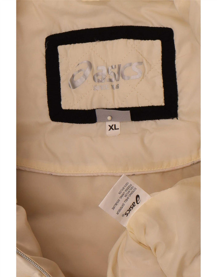 Asics Womens Polstret Gilet UK 18 XL Off White Nylon