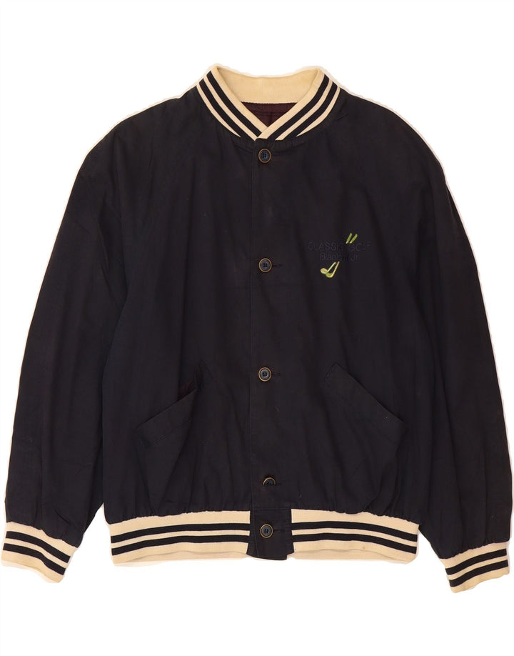 BIAGIOTTI Boys Varsity Jacket 11-12 Years Navy Blue Cotton Vintage Biagiotti and Second-Hand Biagiotti from Messina Hembry 