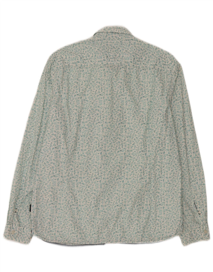 White Stuff Herre Slim Fit Shirt XL Blomsterbomuld