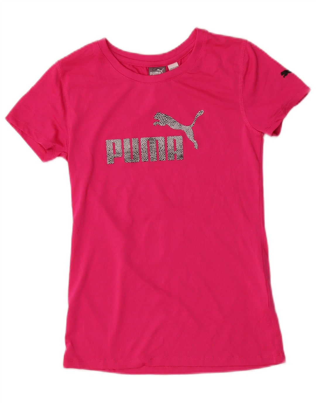 PUMA Piger Grafisk T-Shirt Top 12-13 År Stor Pink Polyester