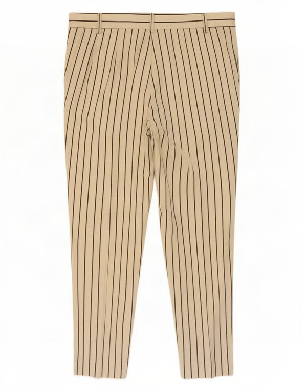 Marks & Spencer Dame Casual Bukser UK 20 2XL W40 L28 Off White Stribet