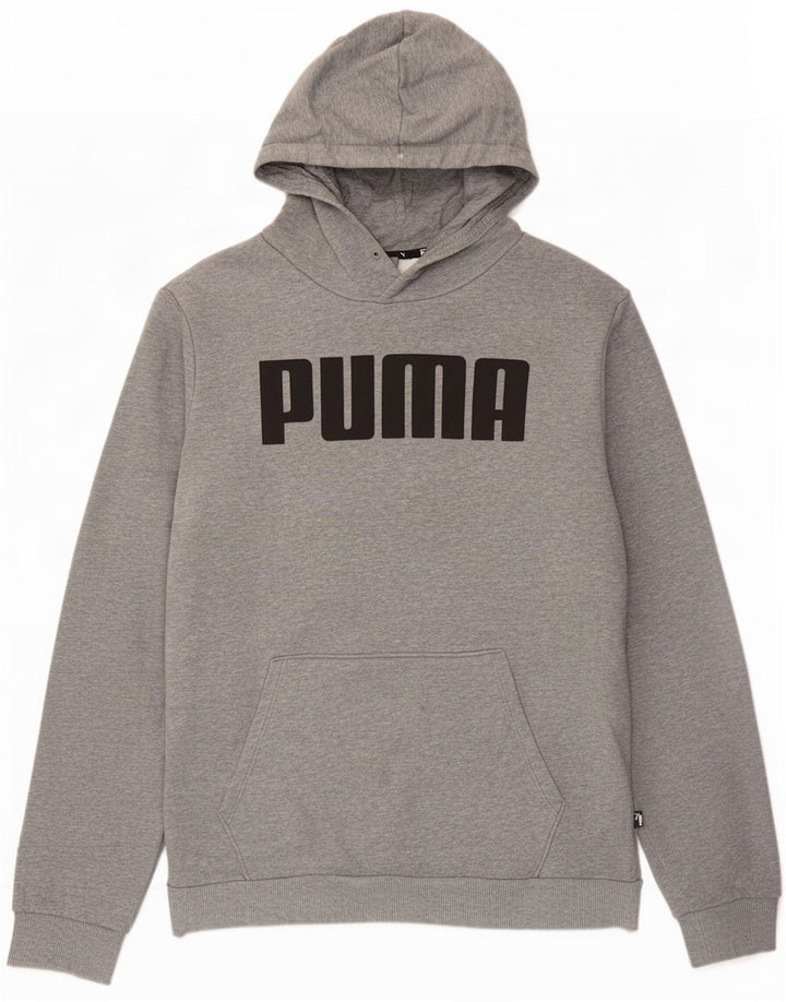 Puma Grafisk hættetrøje til mænd mellemgrå bomuld