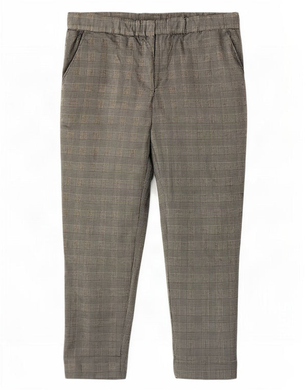 Cos Womens Cropped Trousers EU 40 Medium W32 L24 Grå ternet uld