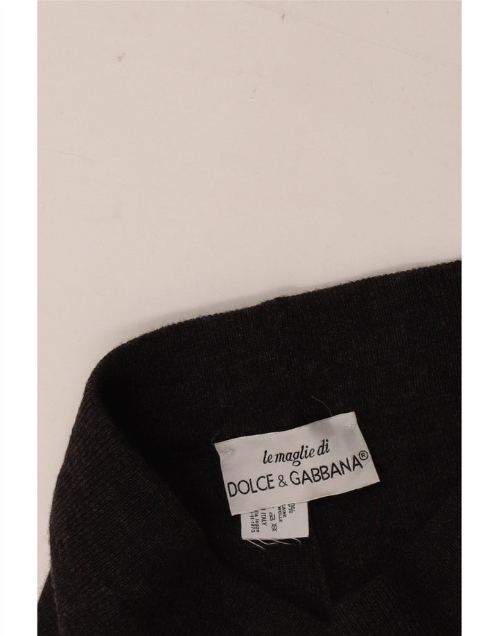 Dolce & Gabbana Dame Leggings IT 42 Medium Grå Uld