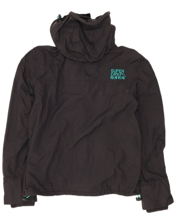 Superdry Womens The Windcheater Graphic Windbreaker Jacket UK 18 XL Sort