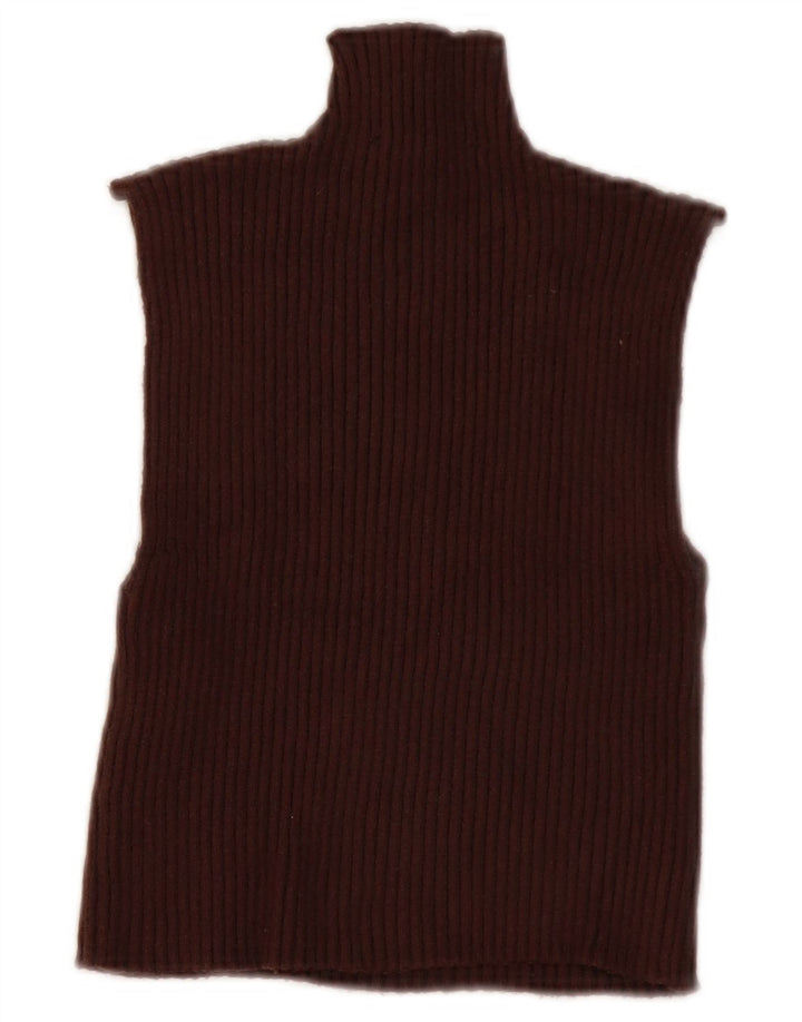 Zara Womens Crop Vest Top UK 8 Small Brown Viscose