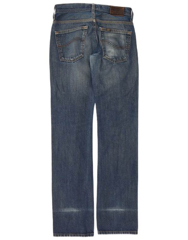 Lee Womens Knox scoop Straight Jeans W28 L34 Blå Bomuld