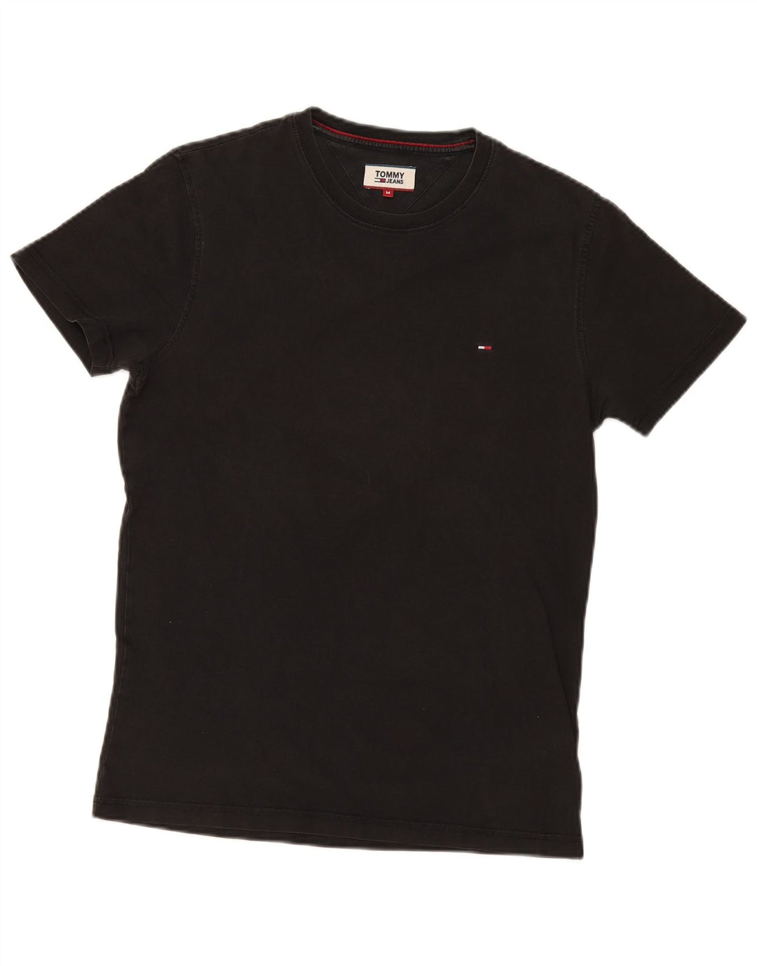 Tommy Hilfiger Herre T-Shirt Top Medium Sort Bomuld