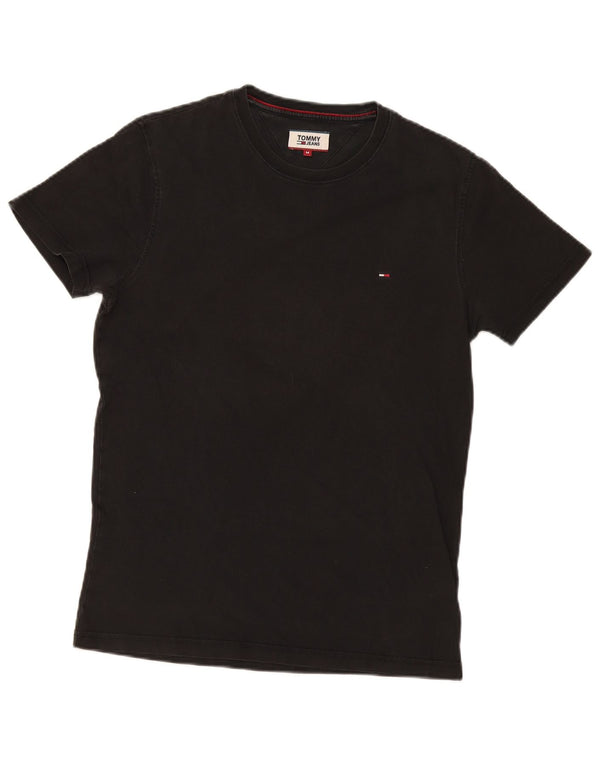 Tommy Hilfiger Herre T-Shirt Top Medium Sort Bomuld