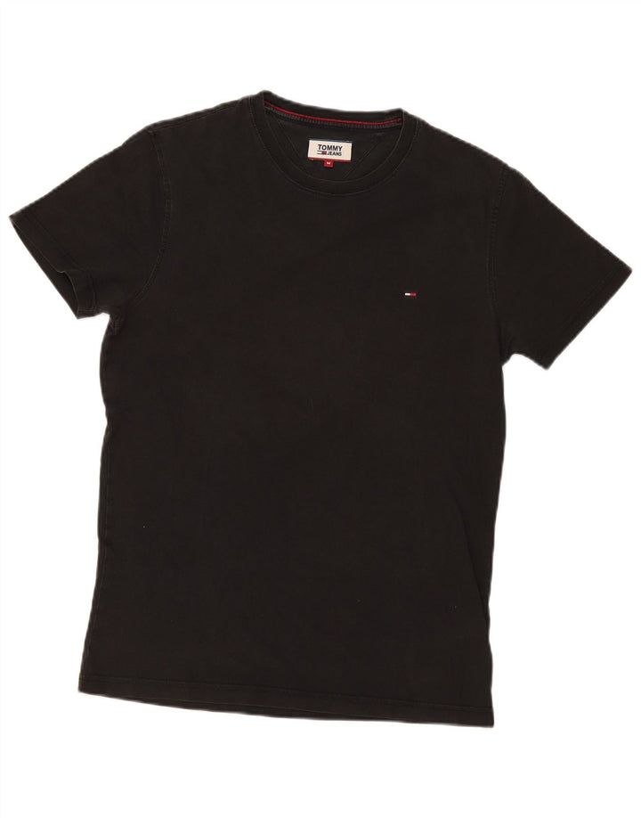 Tommy Hilfiger Herre T-Shirt Top Medium Sort Bomuld