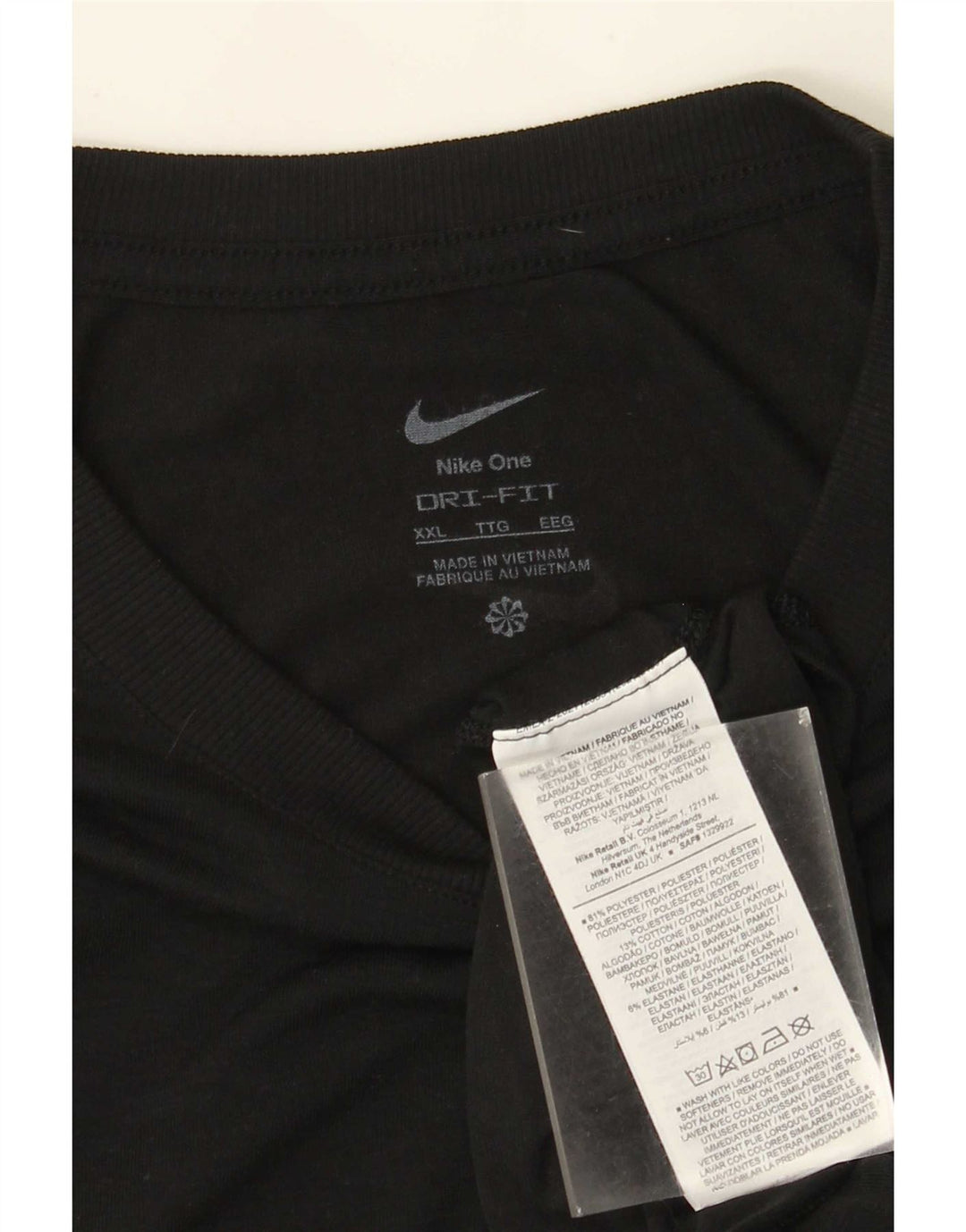 Nike Herre Dri Fit Top Langærmet 2XL Sort Polyester