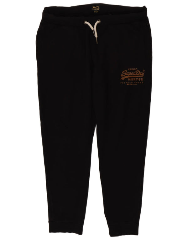 Superdry Herre grafisk træningsdragt Bukser Joggers 2XL sort bomuld