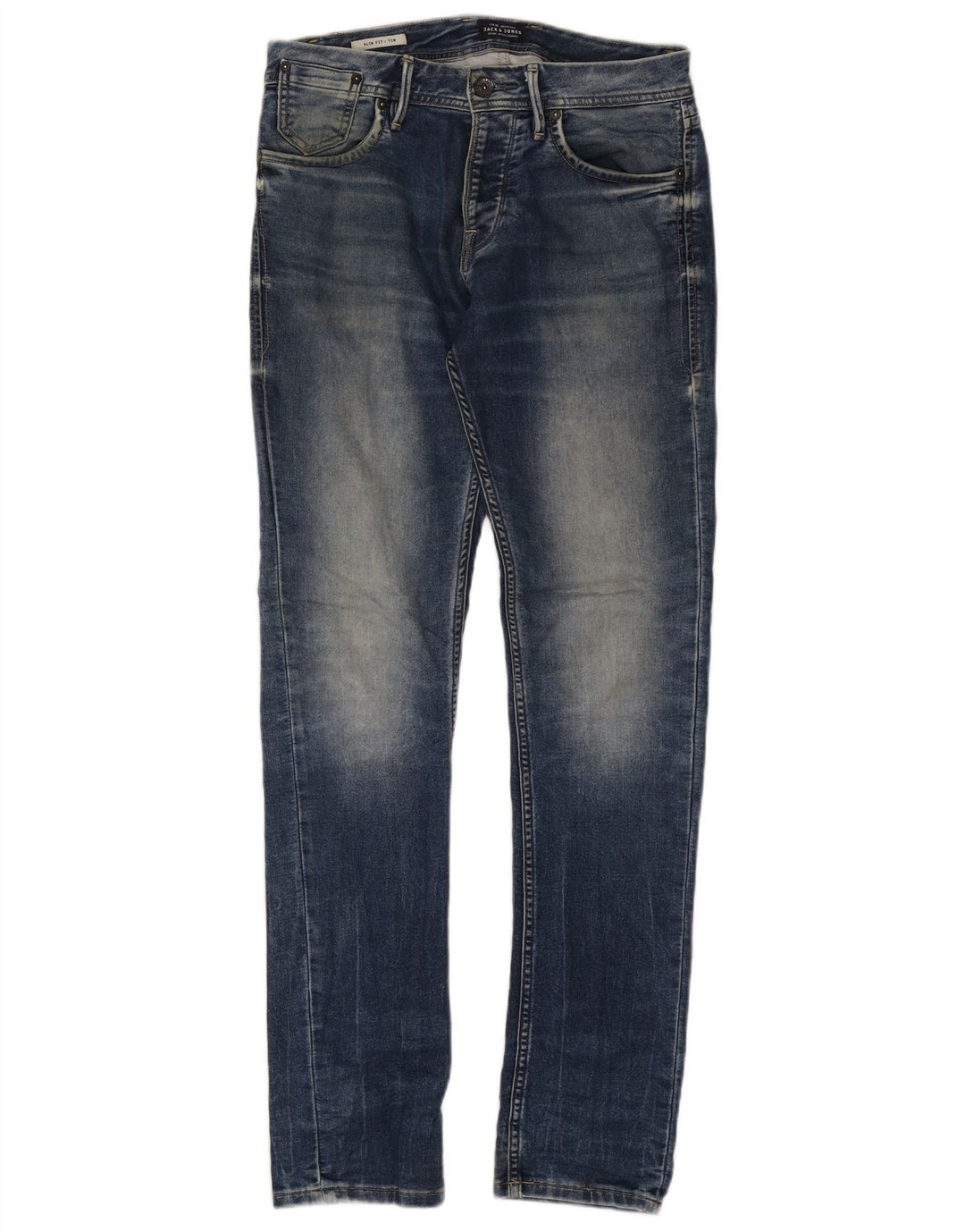 JACK & JONES Herre Tim Slim Jeans W30 L34 Blå Bomuld