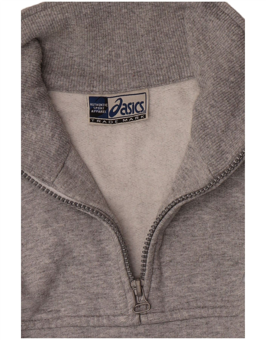 Asics Herre Zip Neck Sweatshirt Jumper Stor Grå Bomuld