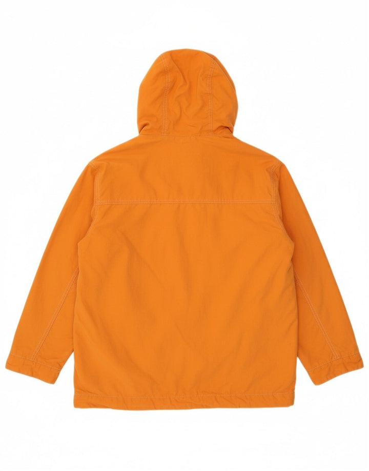 TIMBERLAND Boys Graphic Hooded Utility Jacket 11-12 Years Orange Cotton Vintage Timberland and Second-Hand Timberland from Messina Hembry 