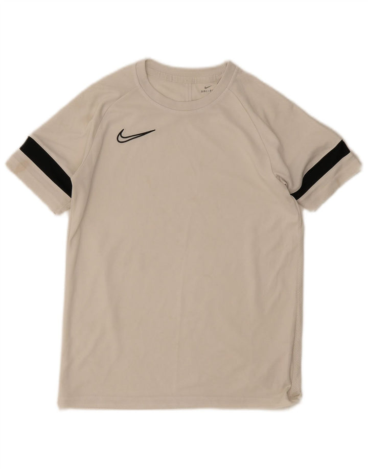 Nike Boys T-Shirt Top 12-13 år Stor hvid polyester