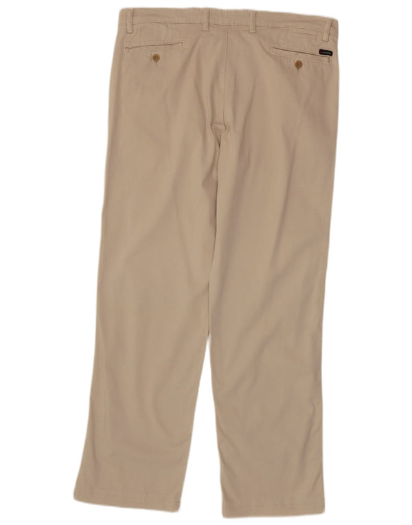 Ivy Oxford Straight Chino Bukser til mænd W34 L30 Beige Bomuld