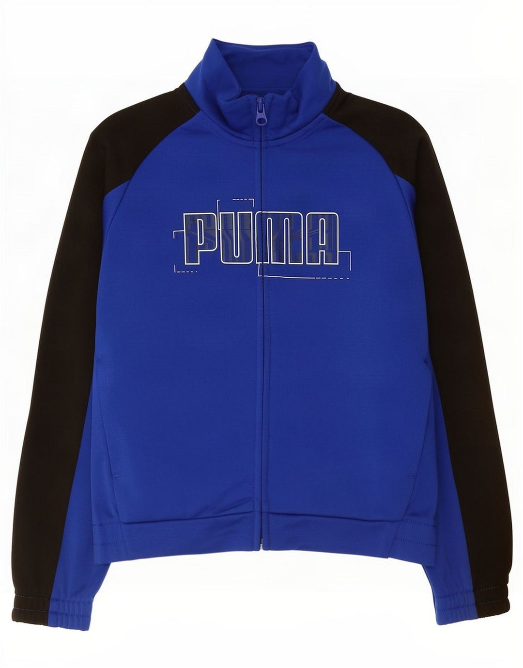Puma drenge grafisk træningsdragt topjakke 7-8 år Blå Colourblock Polyester