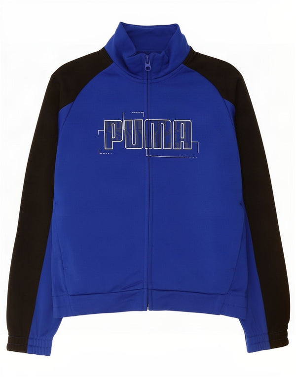 Puma drenge grafisk træningsdragt topjakke 7-8 år Blå Colourblock Polyester