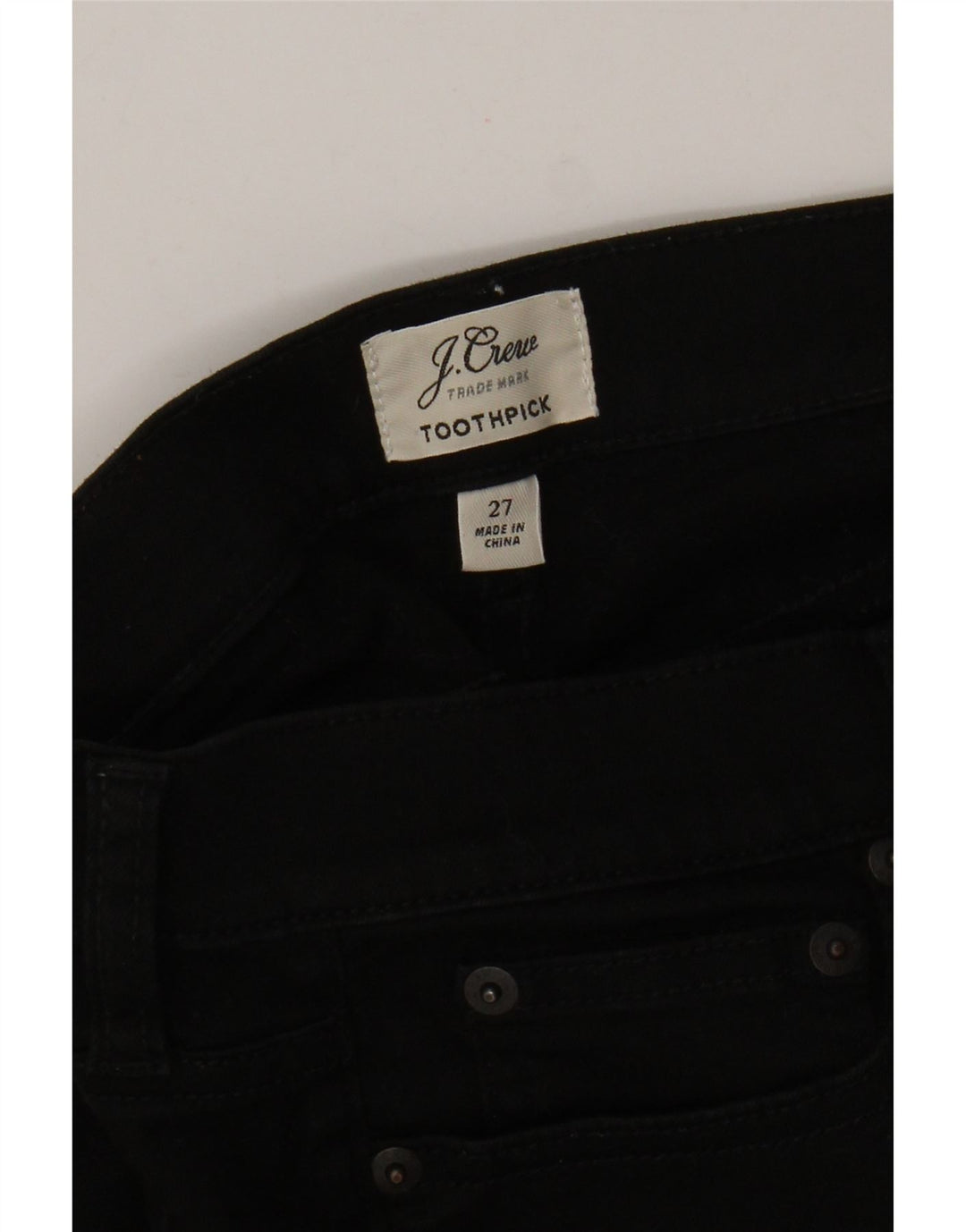 J. Crew Dametandstikker Skinny Jeans W27 L27 Sort