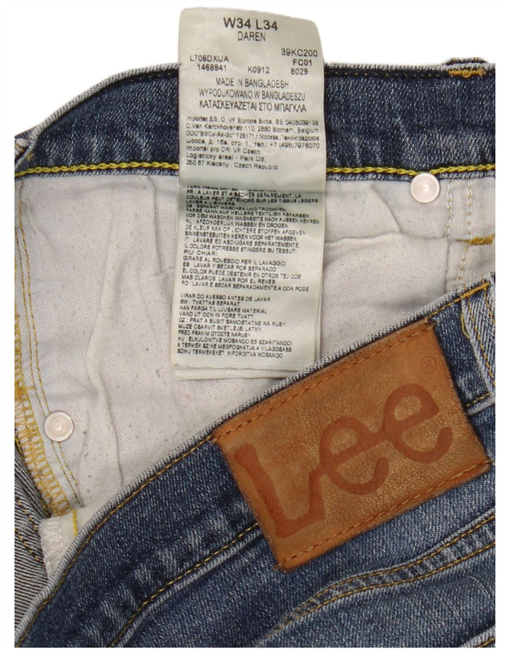 Lee Dame Daren Straight Jeans W34 L30 Blå Bomuld