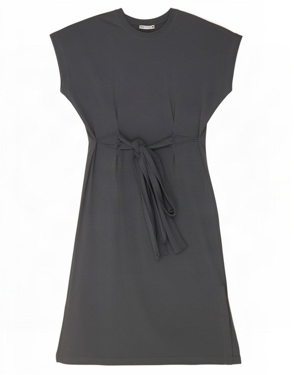 Zara Womens Oversized T-Shirt Dress UK 10 Small Grey Cotton